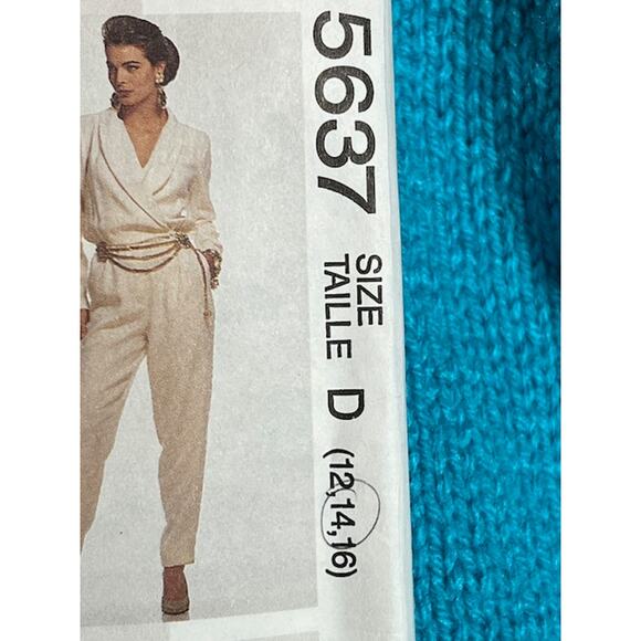 McCalls Sewing pattern 5637 wrap dress swing skirt straight skirt jumpsuit - Picture 2 of 5